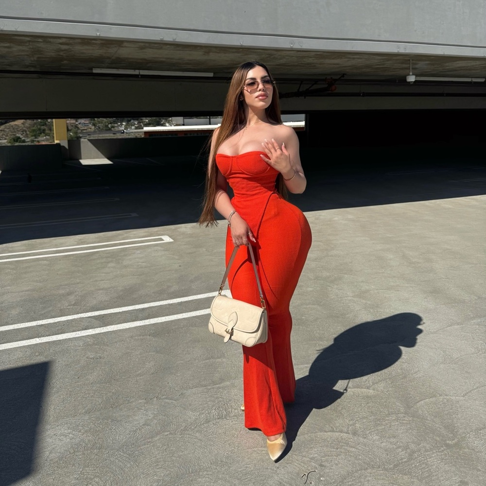 orange two piece set